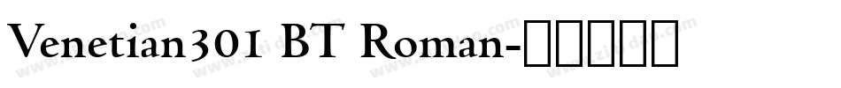 Venetian301 BT Roman字体转换